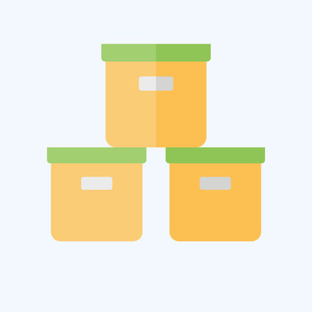Icon Box. related to Office symbol. flat style. simple design illustration