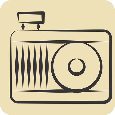 Icon Engine Cooling System. related to Car Maintenance symbol. hand drawn style. simple illustrationのイラスト素材