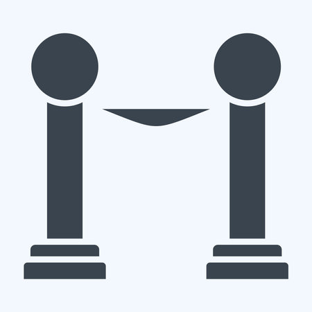 Icon Grand Entrance. related to Cinema symbol. glyph style. simple design illustrationのイラスト素材