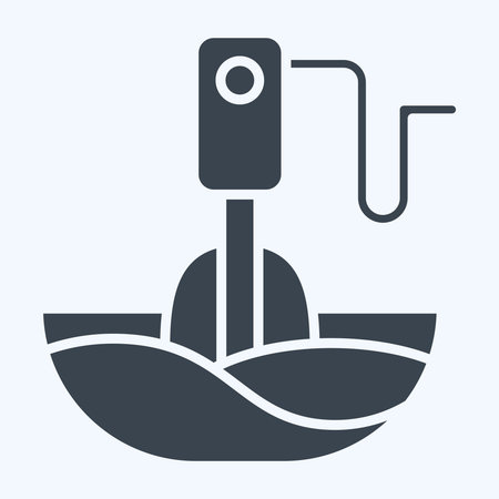Icon Hand Blender. related to Kitchen Tool symbol. glyph style. simple design illustrationのイラスト素材