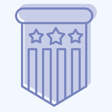 Icon Insignia. related to America symbol. two tone style. simple design illustrationのイラスト素材