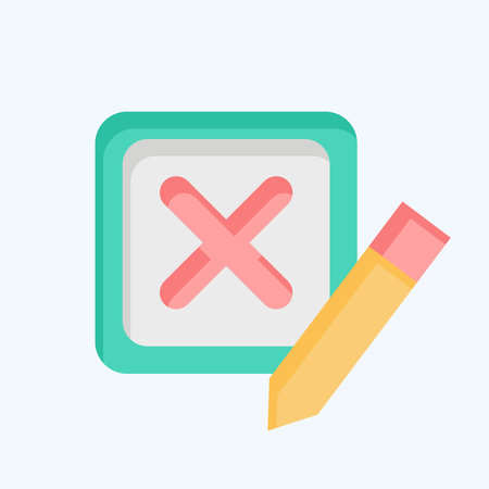 Icon Incorrect. related to Delete symbol. flat style. simple design illustrationのイラスト素材