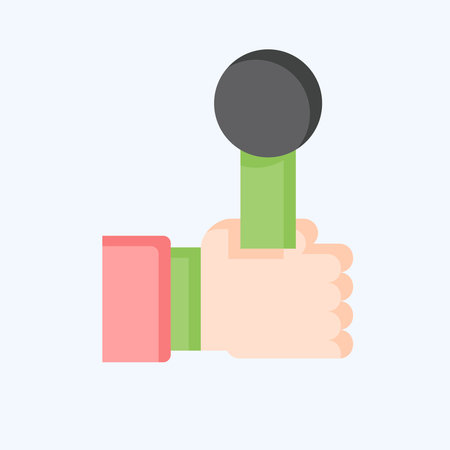Icon Interview. related to Cinema symbol. flat style. simple design illustrationのイラスト素材