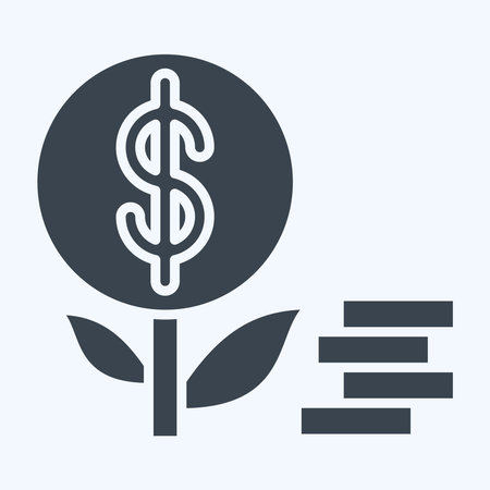 Icon Investment. related to Finance and Tax symbol. glyph style. simple design illustrationのイラスト素材