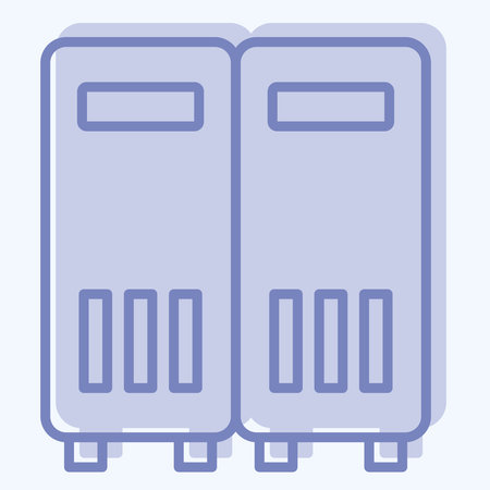 Icon Lockers. related to Rugby symbol. two tone style. simple design illustrationのイラスト素材