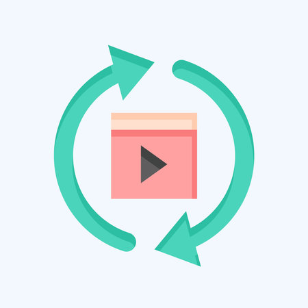 Icon Movie Procces. related to Cinema symbol. flat style. simple design illustrationのイラスト素材