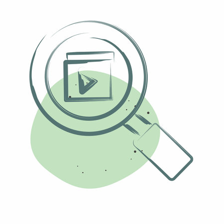 Icon Movie Search. related to Cinema symbol. Color Spot Style. simple design illustrationのイラスト素材