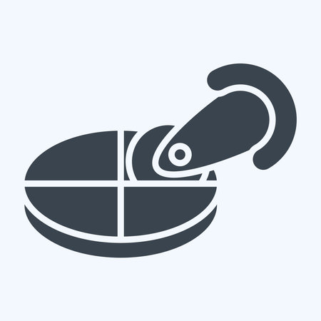 Icon Pizza Cutter. related to Kitchen Tool symbol. glyph style. simple design illustrationのイラスト素材