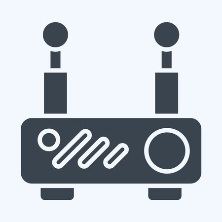Icon Router. related to Office symbol. glyph style. simple design illustrationのイラスト素材