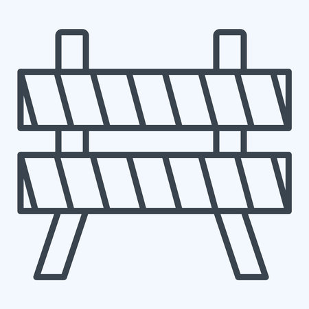 Icon Safety Barrier. related to Emergency symbol. line style. simple design illustrationのイラスト素材