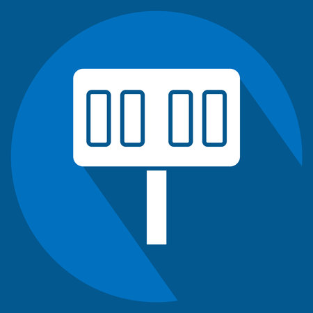 Icon Scoreboard. related to Rugby symbol. long shadow style. simple design illustrationのイラスト素材