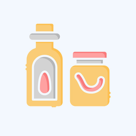 Icon Seasoning. related to Kitchen Tool symbol. doodle style. simple design illustrationのイラスト素材