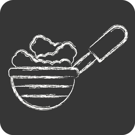Icon Spider Strainer. related to Kitchen Tool symbol. chalk Style. simple design illustrationのイラスト素材