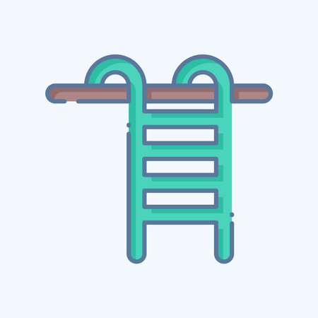 Icon Swimming pooll. related to America symbol. doodle style. simple design illustrationのイラスト素材