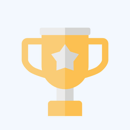 Icon Trophy. related to Office symbol. flat style. simple design illustrationのイラスト素材