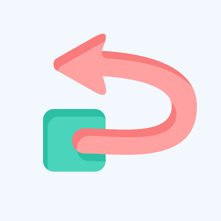 Icon Undo. related to Delete symbol. flat style. simple design illustrationのイラスト素材