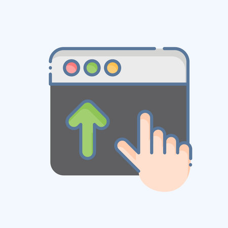 Icon Website. related to Button Download symbol. doodle style. simple design illustrationのイラスト素材