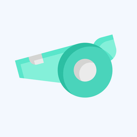 Icon Whistle. related to Rugby symbol. flat style. simple design illustrationのイラスト素材