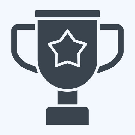 Icon Trophy. related to Office symbol. glyph style. simple design illustrationのイラスト素材