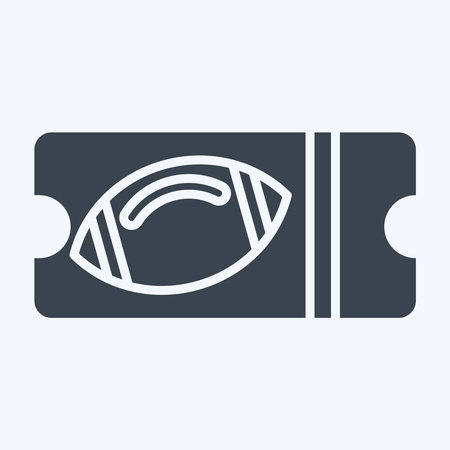Icon Ticket. related to Rugby symbol. glyph style. simple design illustrationのイラスト素材