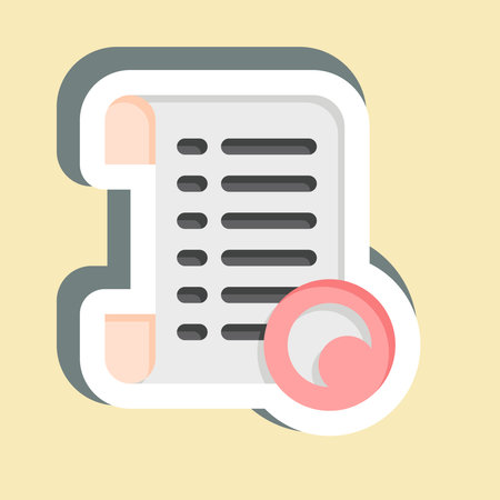 Sticker Lens. related to Cinema symbol. simple design illustrationのイラスト素材