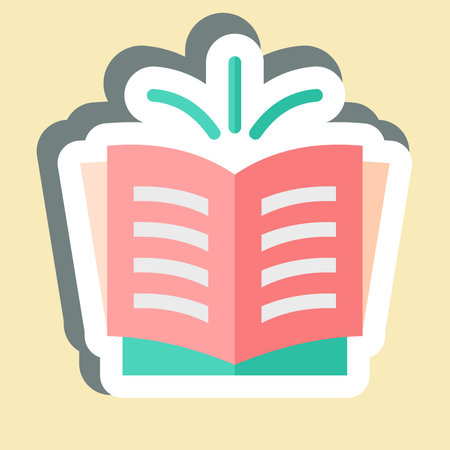 Sticker Story. related to Book symbol. simple design illustrationのイラスト素材