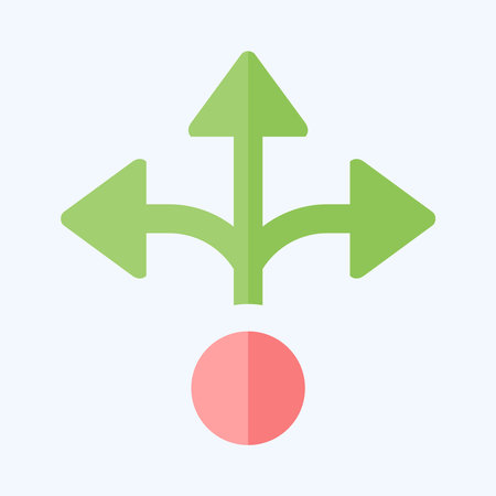 Icon Alternative. related to Choice symbol. flat style. simple illustrationのイラスト素材