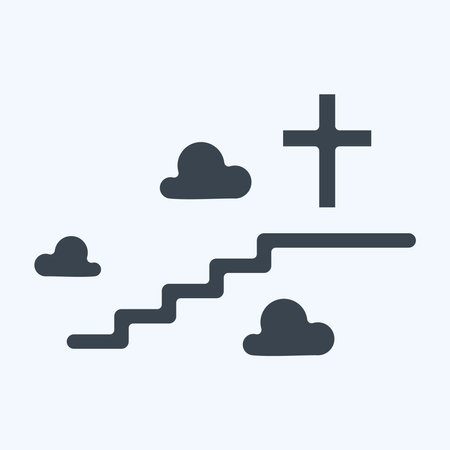 Icon Afterlife. related to Seath symbol. glyph style. simple illustrationのイラスト素材