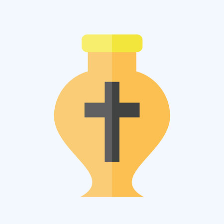 Icon Ashes. related to Seath symbol. flat style. simple illustrationのイラスト素材