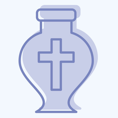 Icon Ashes. related to Seath symbol. two tone style. simple illustrationのイラスト素材