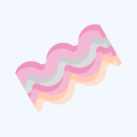 Icon Bacon. related to Breakfast symbol. flat style. simple illustrationのイラスト素材