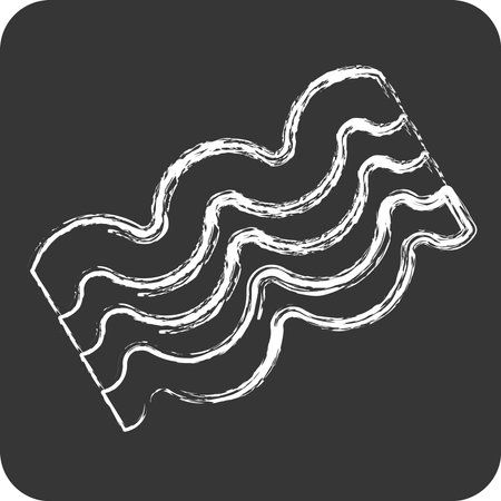 Icon Bacon. related to Breakfast symbol. chalk Style. simple illustrationのイラスト素材