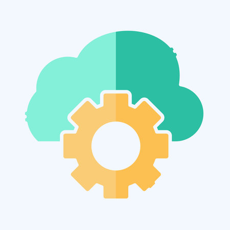 Icon Cloud Management. related to Network symbol. doodle style. simple illustrationのイラスト素材