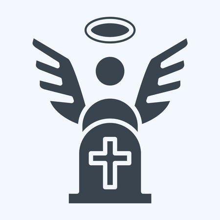 Icon Dead. related to Seath symbol. glyph style. simple illustrationのイラスト素材