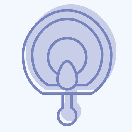 Icon Fan. related to Korea symbol. two tone style. simple illustrationのイラスト素材