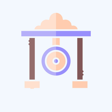 Icon Gong. related to Korea symbol. doodle style. simple illustrationのイラスト素材