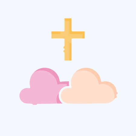 Icon Heaven. related to Seath symbol. doodle style. simple illustrationのイラスト素材