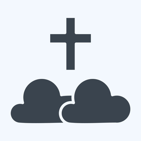 Icon Heaven. related to Seath symbol. glyph style. simple illustrationのイラスト素材