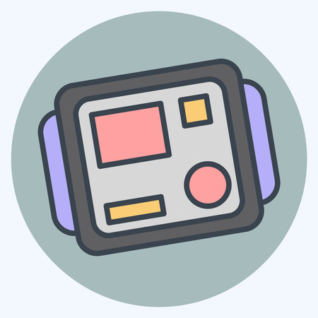 Icon Insulation Tester. related to Measuring symbol. color mate style. simple illustrationのイラスト素材