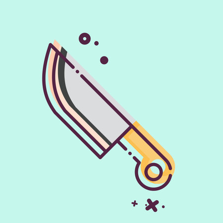 Icon Knife. related to War Military symbol. MBE style. simple illustrationのイラスト素材