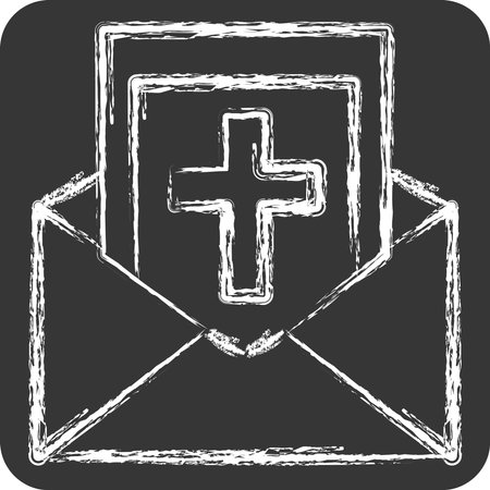 Icon Letter. related to Seath symbol. chalk Style. simple illustrationのイラスト素材