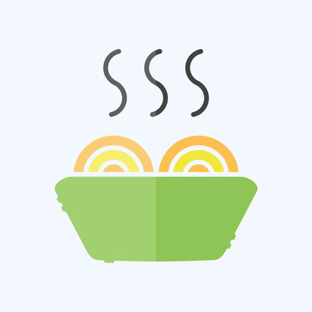 Icon Noodles. related to Breakfast symbol. doodle style. simple illustrationのイラスト素材