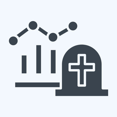 Icon Mortality. related to Seath symbol. glyph style. simple illustrationのイラスト素材