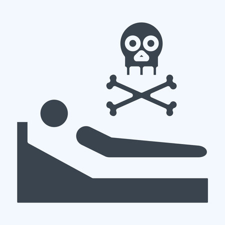 Icon Pass Away. related to Seath symbol. glyph style. simple illustrationのイラスト素材