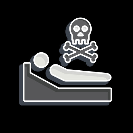 Icon Pass Away. related to Seath symbol. glossy style. simple illustrationのイラスト素材