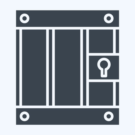 Icon Prison. related to War Military symbol. glyph style. simple illustrationのイラスト素材