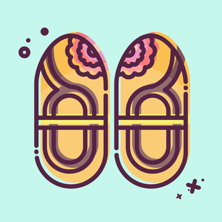 Icon Shoes. related to Korea symbol. MBE style. simple illustrationのイラスト素材