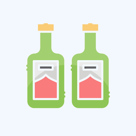Icon Soju. related to Korea symbol. doodle style. simple illustrationのイラスト素材