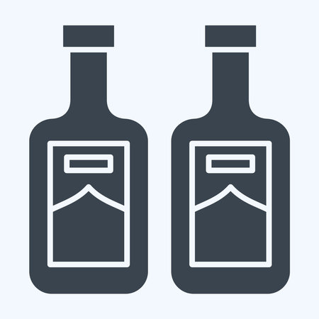 Icon Soju. related to Korea symbol. glyph style. simple illustrationのイラスト素材