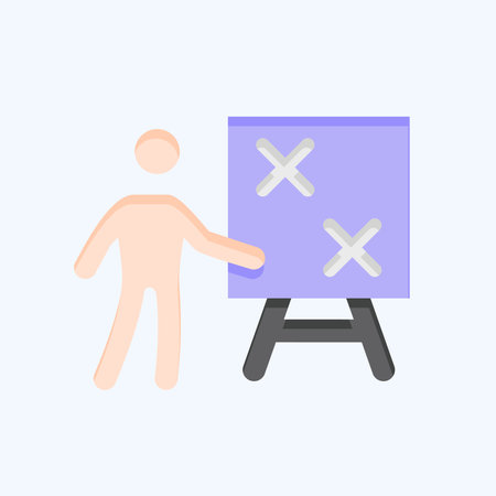 Icon Strategy. related to Choice symbol. flat style. simple illustrationのイラスト素材
